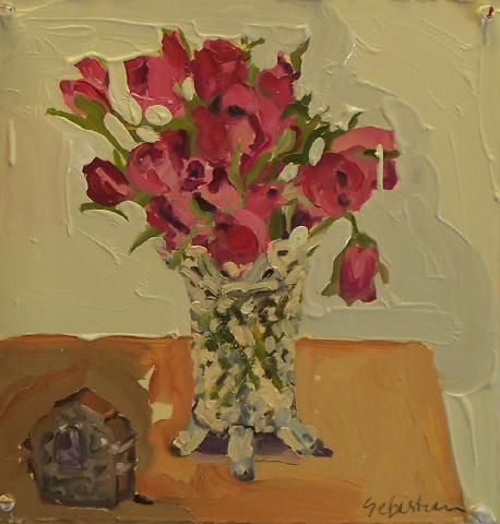 Buddha Shrine and Sweetheart Roses